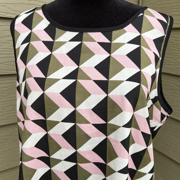 Renee C. Sleeveless tank top with geometric print, women's XL - Picture 1 of 10
